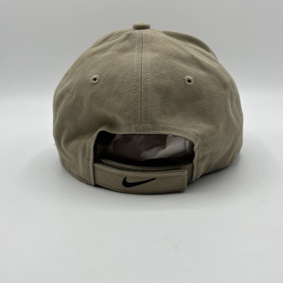 Nike Vintage Cap Hat Swoosh One Size Beige Strapback Y2K Tennis Golf Sports - Picture 4 of 9